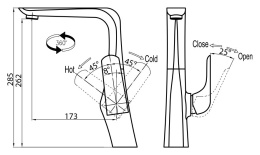 Смеситель BelBagno Nota NOT-LAM-CRM для кухонной мойки