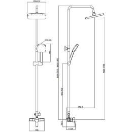 Фото Душевая система Orange OneLife P01-912cr Хром