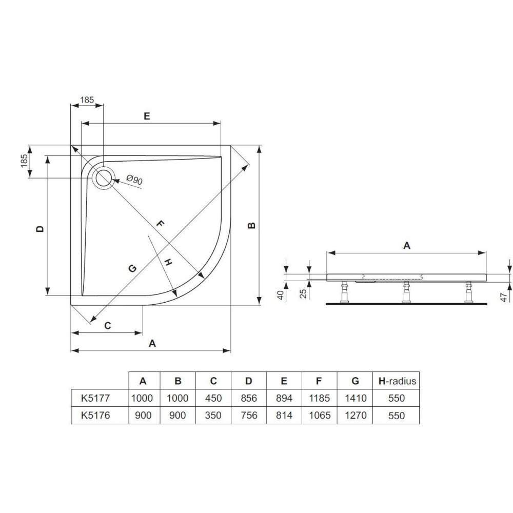 Ideal Standard Ultra Flat K517601 Душевой поддон