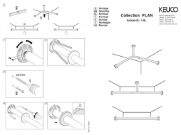 Набор штанг для душевой занавески Keuco Plan 14936010800, хром