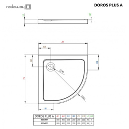 Акриловый поддон для душа Radaway Doros Plus A 90x90x4,5 Белый SDRPA9090-01