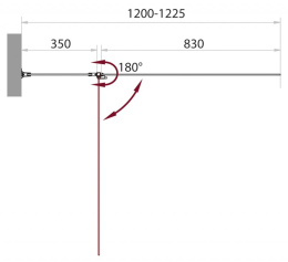 Шторка для ванны BelBagno SELA-V-11-120/140-Cr
