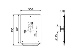 Зеркало для инвалидов Vitra Special Needs (320-1131) хром