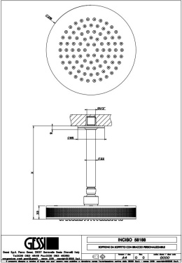 Фото Верхний душ Gessi Inciso (58188#031) хром