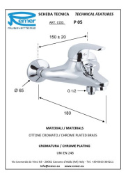 Фото Смеситель Remer для ванны короткий нос RR P05