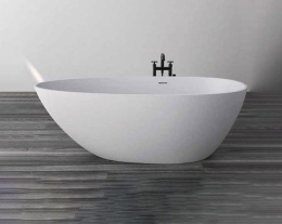 Ванна отдельностоящая 180х88х60 см KNIEF Grace 0600-700-01 из материала Stone, белая матовая