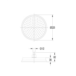 Omnires ARMANCE WGARMANCECR Верхний душ D=22,5 см (хром)