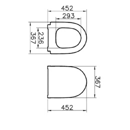 Инсталляция TECE TECEprofil 9300093 с унитазом Vitra Sento 7748B083-0101, крышка микролифт, цвет чер