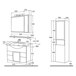 Ideal Standard Motion комплект мебели 85 см, цвет белый