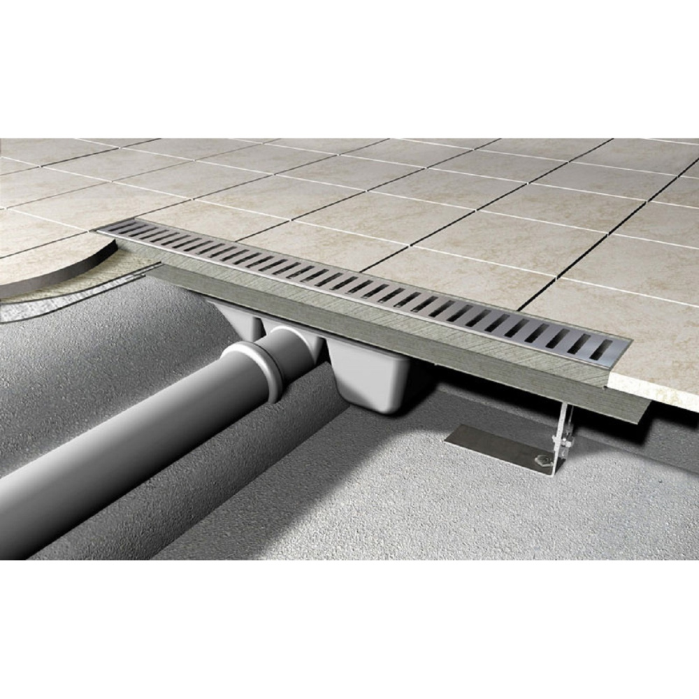 Водоотводящий желоб AlcaPlast (APZ1SMART-LINE-750) серый