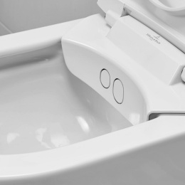 Фото Унитаз подвесной Villeroy & Boch ViClean-I V0E200R1 с функцией биде, альпийский белый CeramicPlus