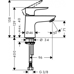 Кран Hansgrohe Talis E 71706000 для раковины
