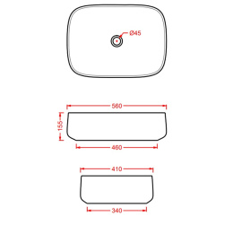 Раковина накладная 56 см ArtCeram Cognac (COL009 38 00) синий