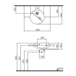 Ideal Standard Venice K084301 Раковина на 80 см