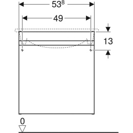 Тумба под раковину Geberit Renova Plan 869557000, 53,8 см, цвет вяз