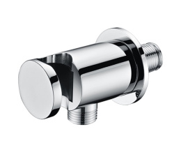 Фото Подключение шланга WasserKRAFT A135 с настенным держателем лейки, хром