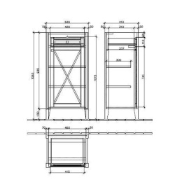 Тумба напольная 89652000 VILLEROY&BOCH HOMMAGE, 565 x 1100 x 425 мм