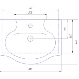 Фото Умывальник мебельный 6050 ROSA "ЭЛЕГИЯ 61"