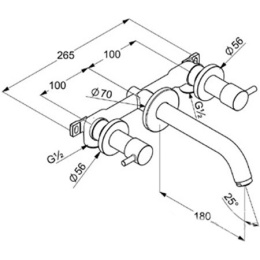 Смеситель для раковины Kludi Bozz (381450576) хром