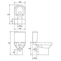 Чаша унитаза Cersanit CITY NEW CLEAN ON S-MK-CIT_COn_010/011 белый
