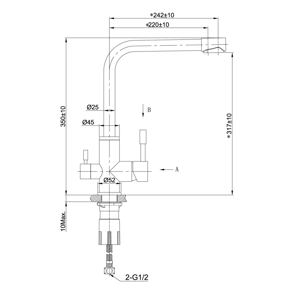 Смеситель для кухни Lemark Expert (LM5061RGN) золотой