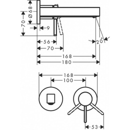 Смеситель для раковины Hansgrohe Finoris (76051000) хром