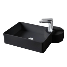 Фото Раковина накладная ArtCeram Cartesio (CAL002 17 00) черный матовый