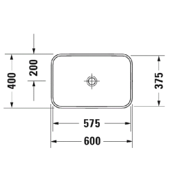Раковина 60 см Duravit Happy D.2 Plus 2359601300, серый