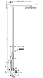 Фото Душевая система 27146 000 Hansgrohe Raindance с термостатом