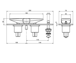 Двойной смеситель для ванны F3929X3CR FIMA Carlo Frattini Eclipse