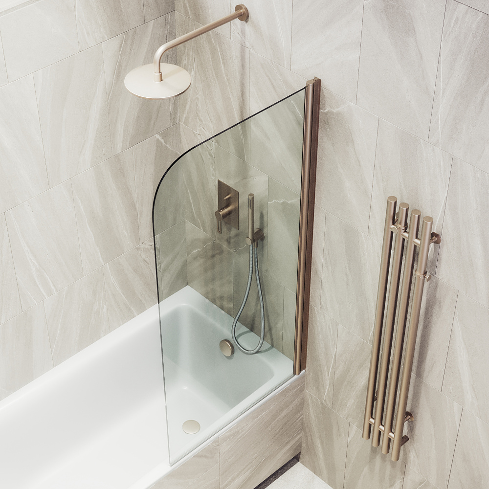 Шторка на ванну Maybah Glass MGV-598-2 поворотная на монопетле