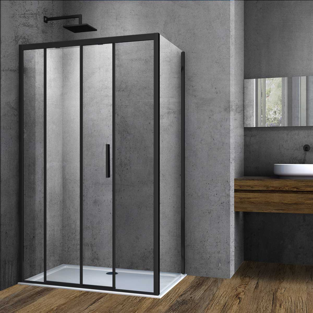 Фото Душевой уголок Vincea Soft (VSR-3SO9011CLB) черный