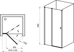 Душевая дверь Ravak Chrome (0QVDCC00Z1)