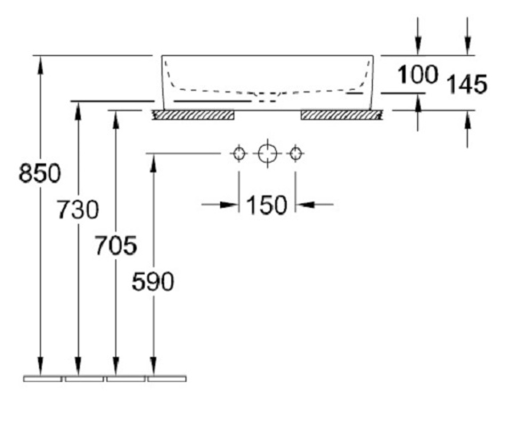 Фото Раковина Villeroy&Boch Collaro 4A205601 56 x 36 см прямоугольная, без перелива