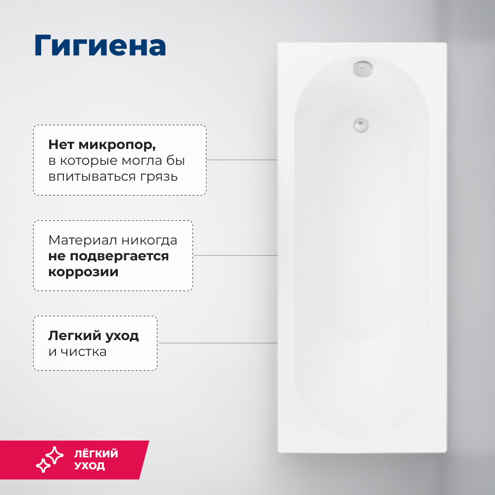 Акриловая ванна 180x80 Aquanet Lotos (00332845) Белый