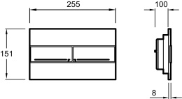 Фото Клавиша смыва Jacob Delafon (E4316-CP) серый