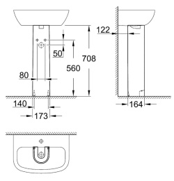 Пьедестал Grohe Bau Ceramic 39425000