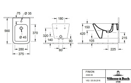 Фото Villeroy Boch Finion 446500R2 Биде подвесное (star white ceramicplus)