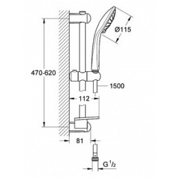 Душевой гарнитур Grohe Euphoria (27242001) хром
