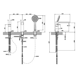Смеситель для ванны Gessi Emporio Via manzoni (38634#299) Черный