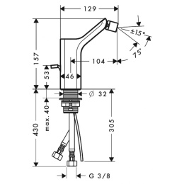 Hansgrohe Axor Urquiola 11220000 Смеситель для биде