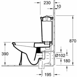 Унитаз напольный Villeroy&Boch 769510R1 36х70 см