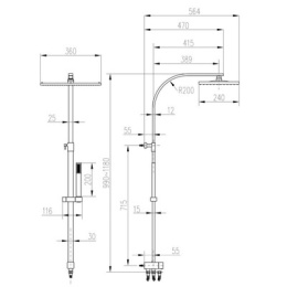 Фото Душевой гарнитур Teka Universe (790027400) хром