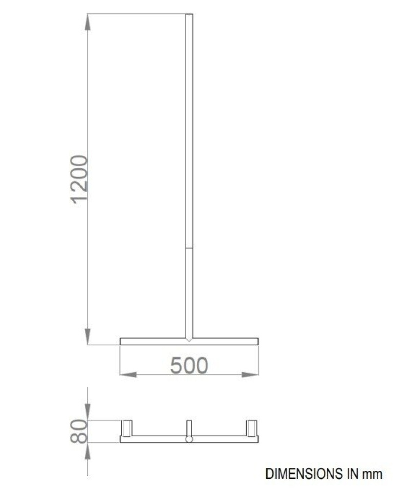 Фото Поручень настенный т-образный Nofer Santorini 16344.B