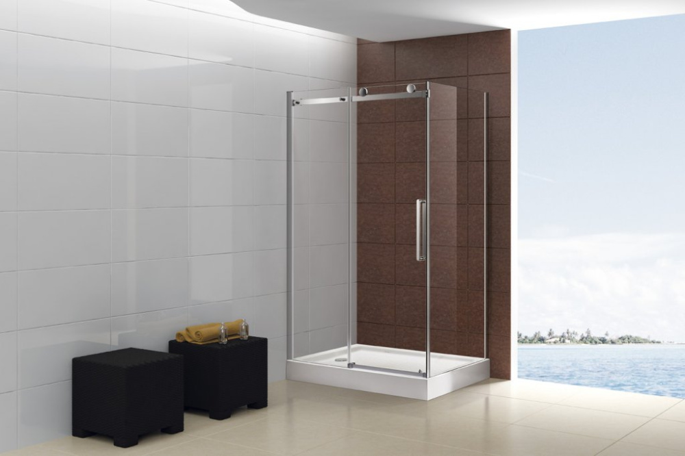 Фото Душевой уголок Cezares Stylus-M STYLUS-M-AH-1-160/100-C-Cr, 160 х 100 см, профиль хром, стёкла прозр