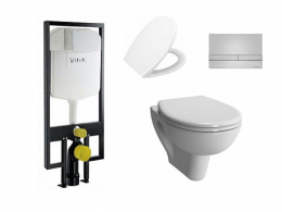 Унитаз с инсталляцией Vitra Normus (6855B003-0101/800-003-009/748-5800-01/740-1121) белый