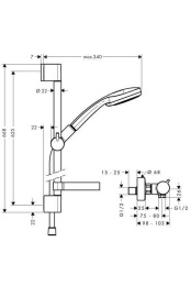 Душевой гарнитур Hansgrohe Croma (27032000) хром