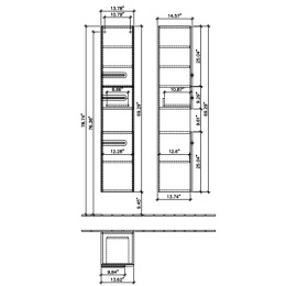 Пенал Villeroy&Boch Joyce B869 01MP