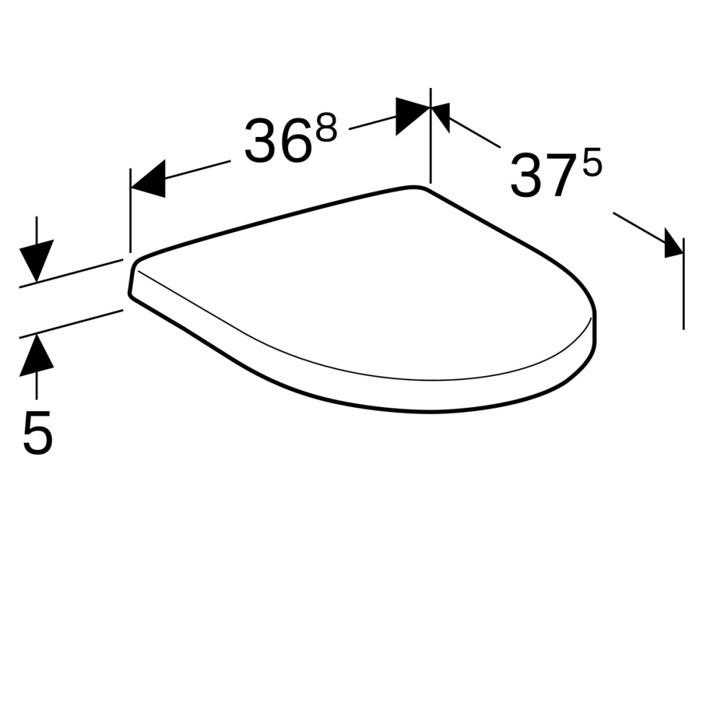Geberit Renova Compact 573075000 Сиденье с крышкой, для унитаза