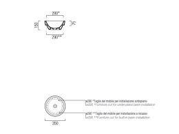 Фото Раковина накладная GSI PANORAMA 668411 0 foro